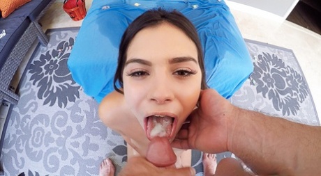 Latina princess Violet Starr eats jizz from her fingers after getting banged 56881975