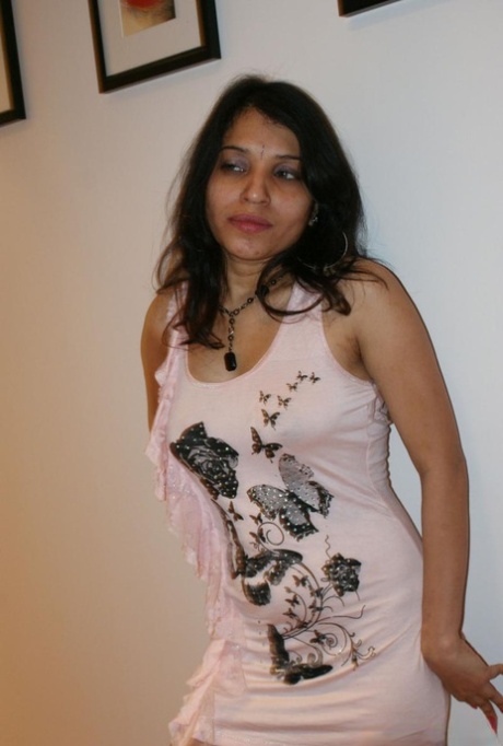Indian MILF Kavya Sharma models a short dress during a non-nude shoot 81719168