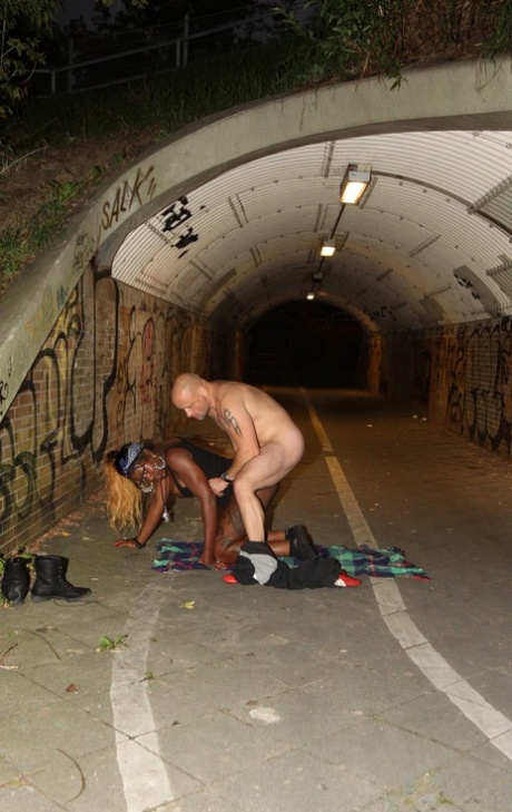 Ebony woman Josy Black gets banged by a white dude underneath an overpass 74885720