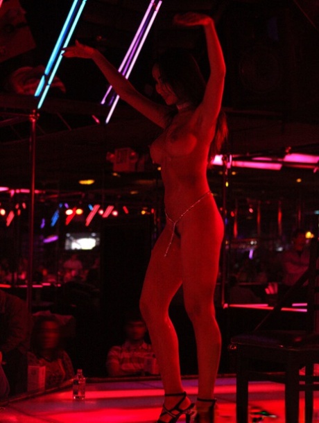Asian stripper Katsuni gets naked in heels while working at a club 99589514