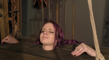 Female slave Abigail Dupree penetrates Jessica Kay with a strapon in a dungeon 51637126