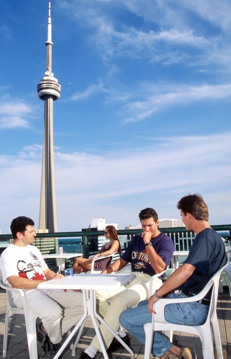 Pretty girl Vivienne Clash gets gangbanged after a visit to the CN Tower 41933389