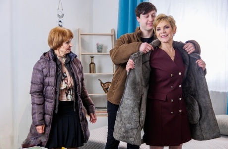 Old women Romana and Irenka pick up a young boy for a three way fuck 28026245