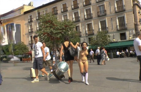 Pretty girl is totally humiliated in a public setting by other women 18459126