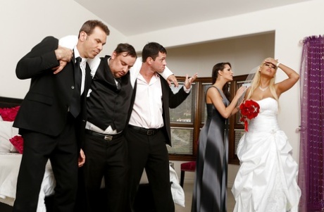 Slender European girl Bridgette B. is fucking after her wedding 95322254
