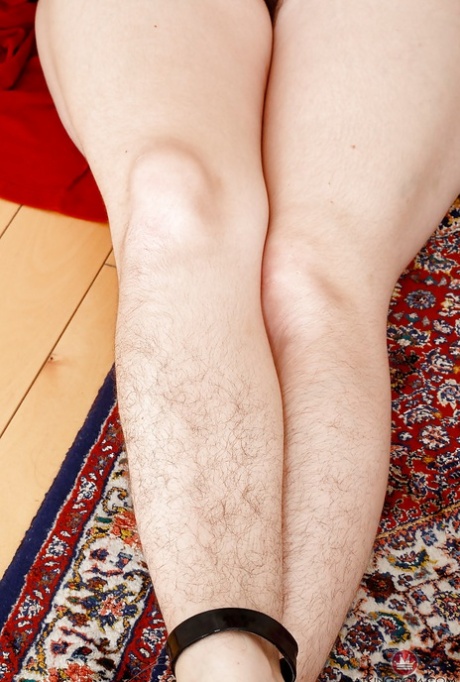 Middle-aged slut with hairy legs and cunt Simone Delilah spreads vulvar lips 48101626